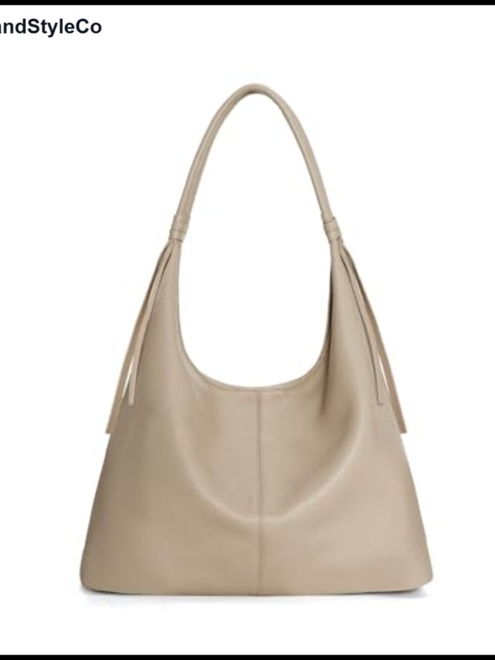 Genuine Leather Slouchy Hobo Bag for Women Tassel Magnetic Closure Lightweight